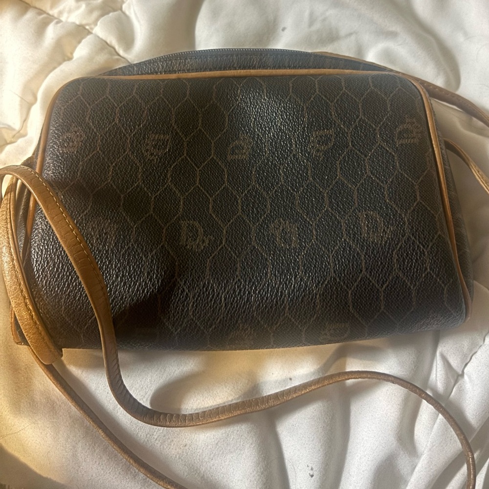 Dior Vintage Black and Brown Crossbody Bag - Picture 3 of 4